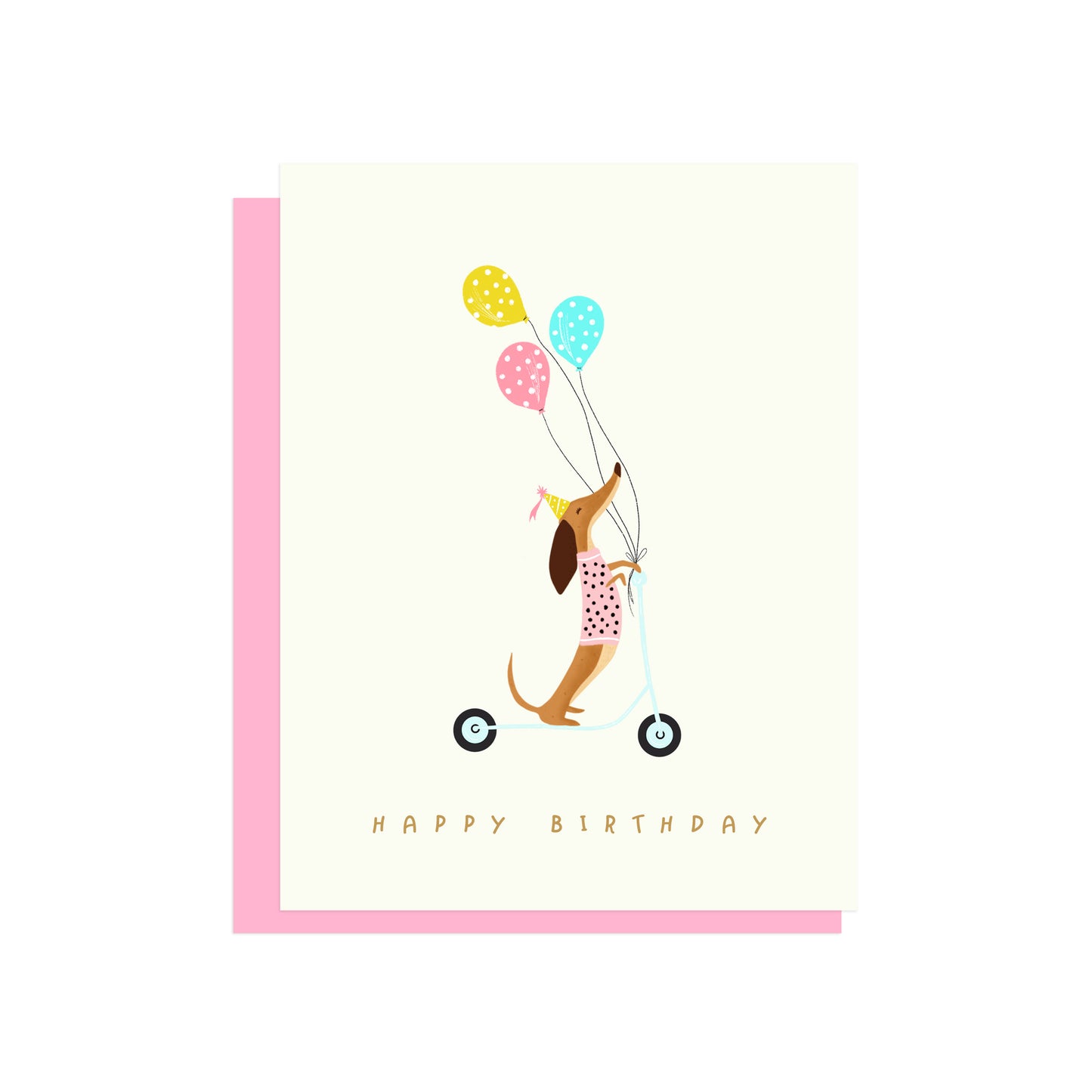 DACHSHUND B'DAY SCOOTER