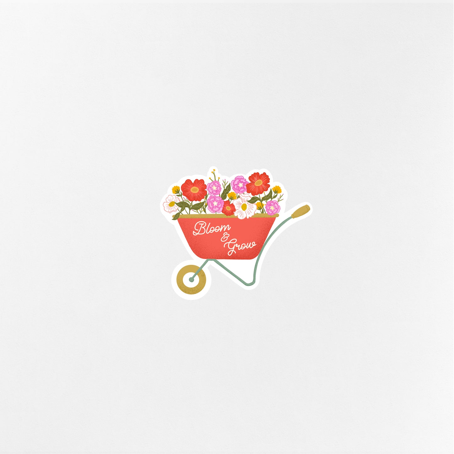 BLOOM AND GROW FLORAL STICKER