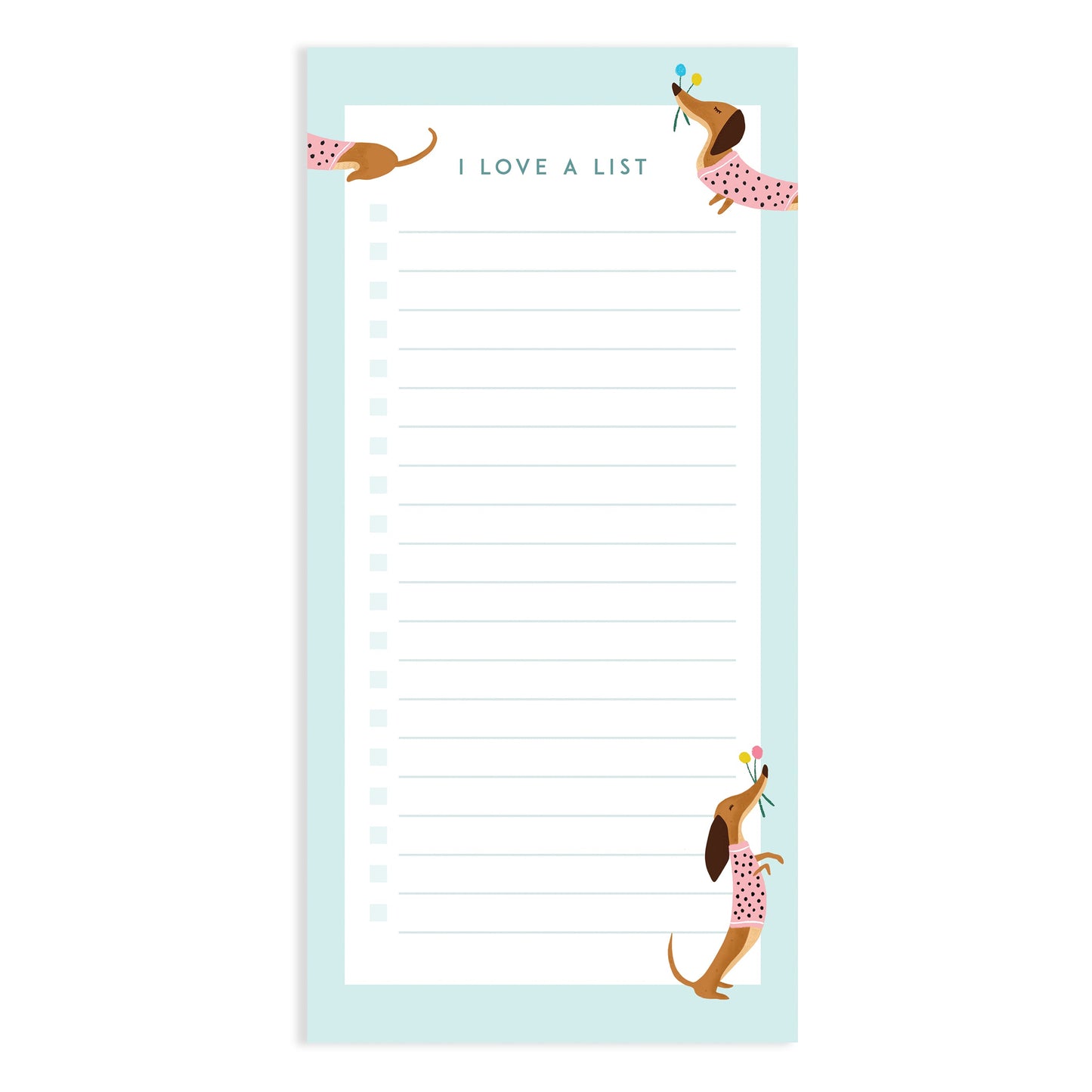 PLAYFUL DACHSHUND LIST PAD