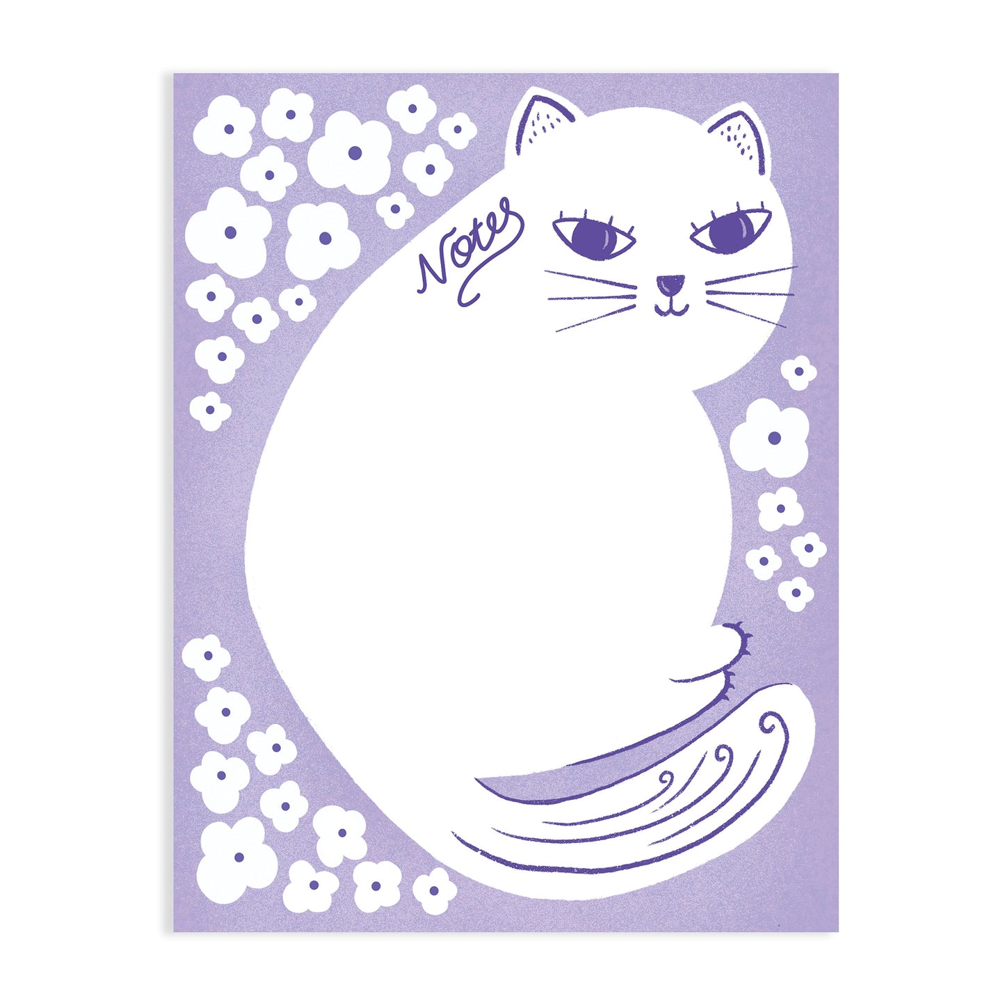 FLORAL CAT WHIMSICAL NOTEPAD