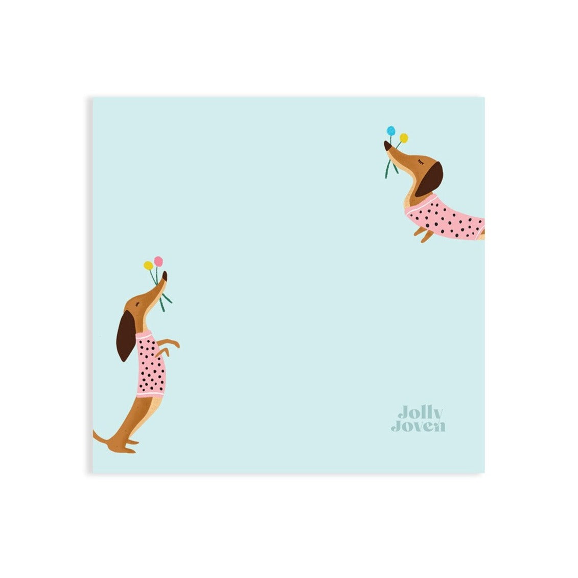 PLAYFUL DACHSHUND STICKY NOTES