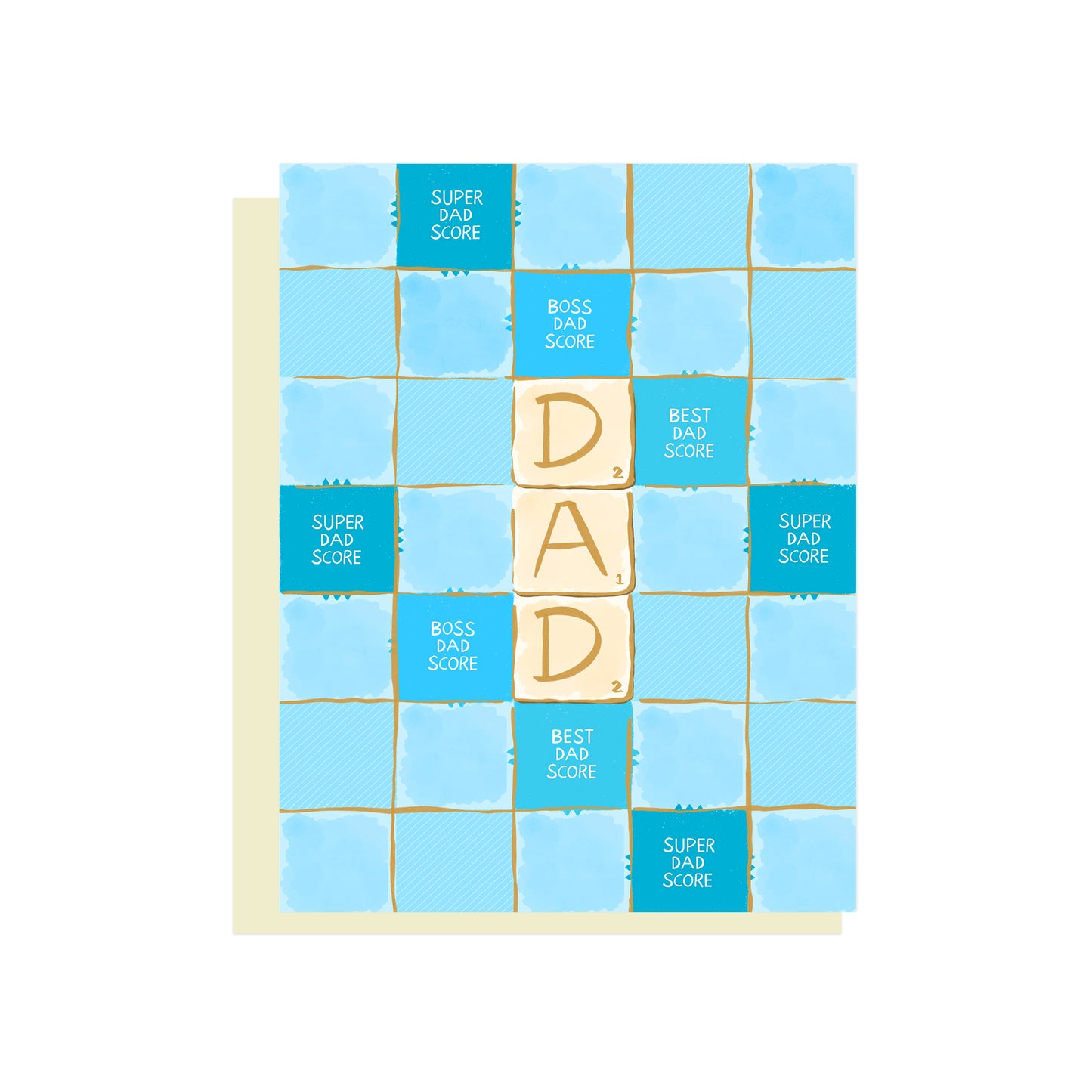 HAPPY FATHERS DAY SCRABBLE CARD