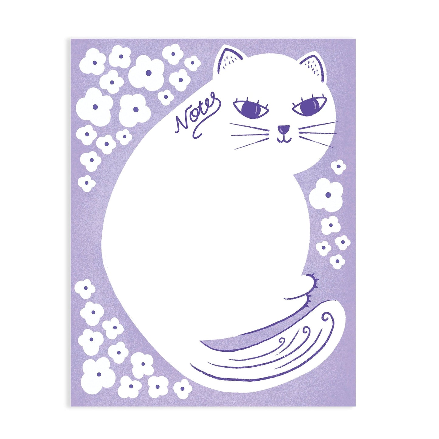 FLORAL CAT WHIMSICAL NOTEPAD