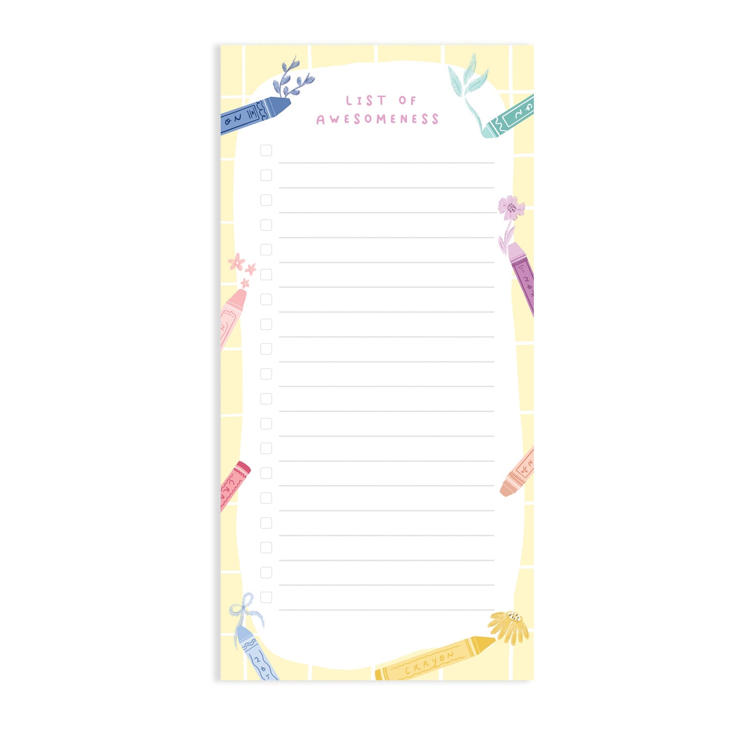 LIST OF AWESOMENESS NOTEPAD