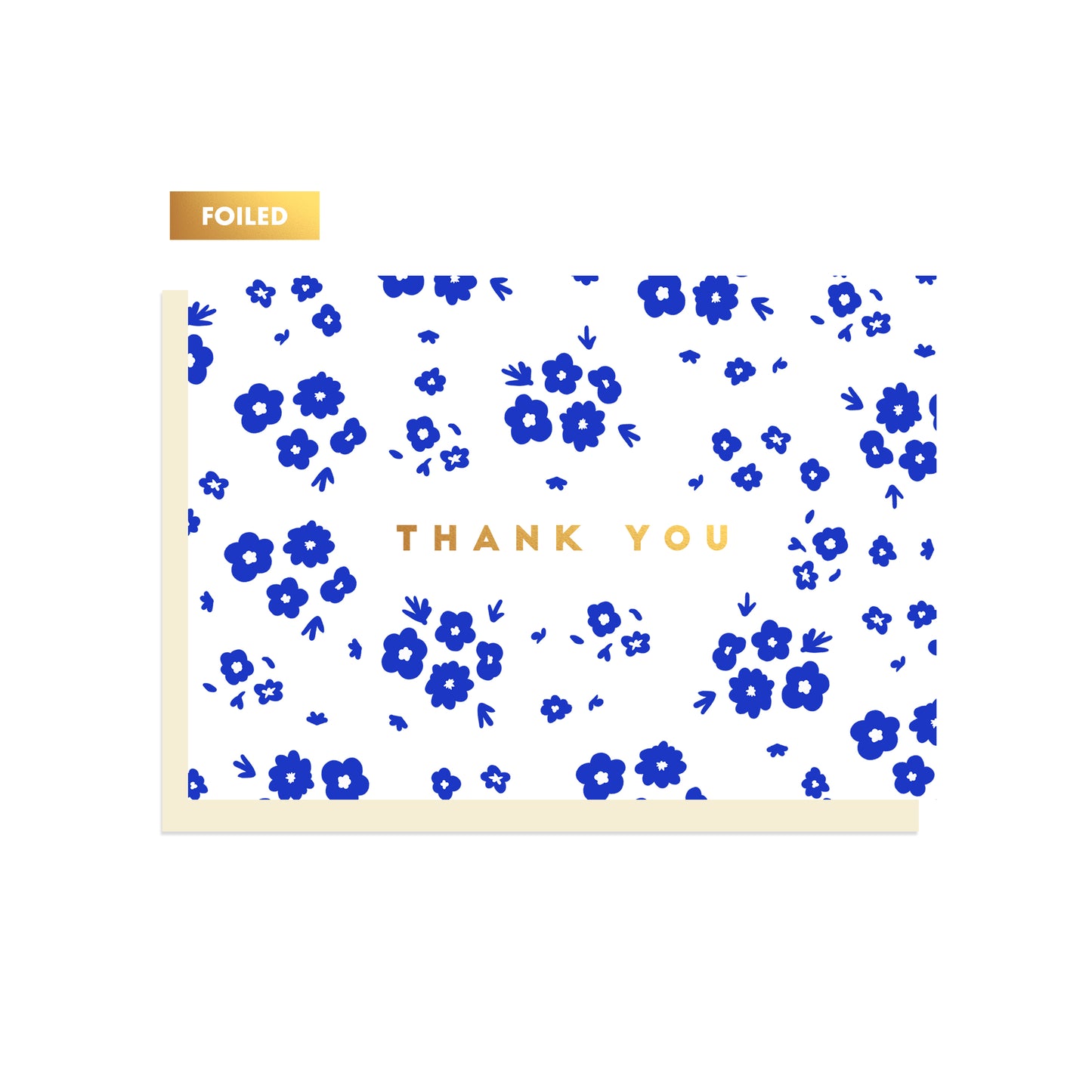 THANK YOU BLUE FLORALS NOTE CARD SET (A1 SIZE)
