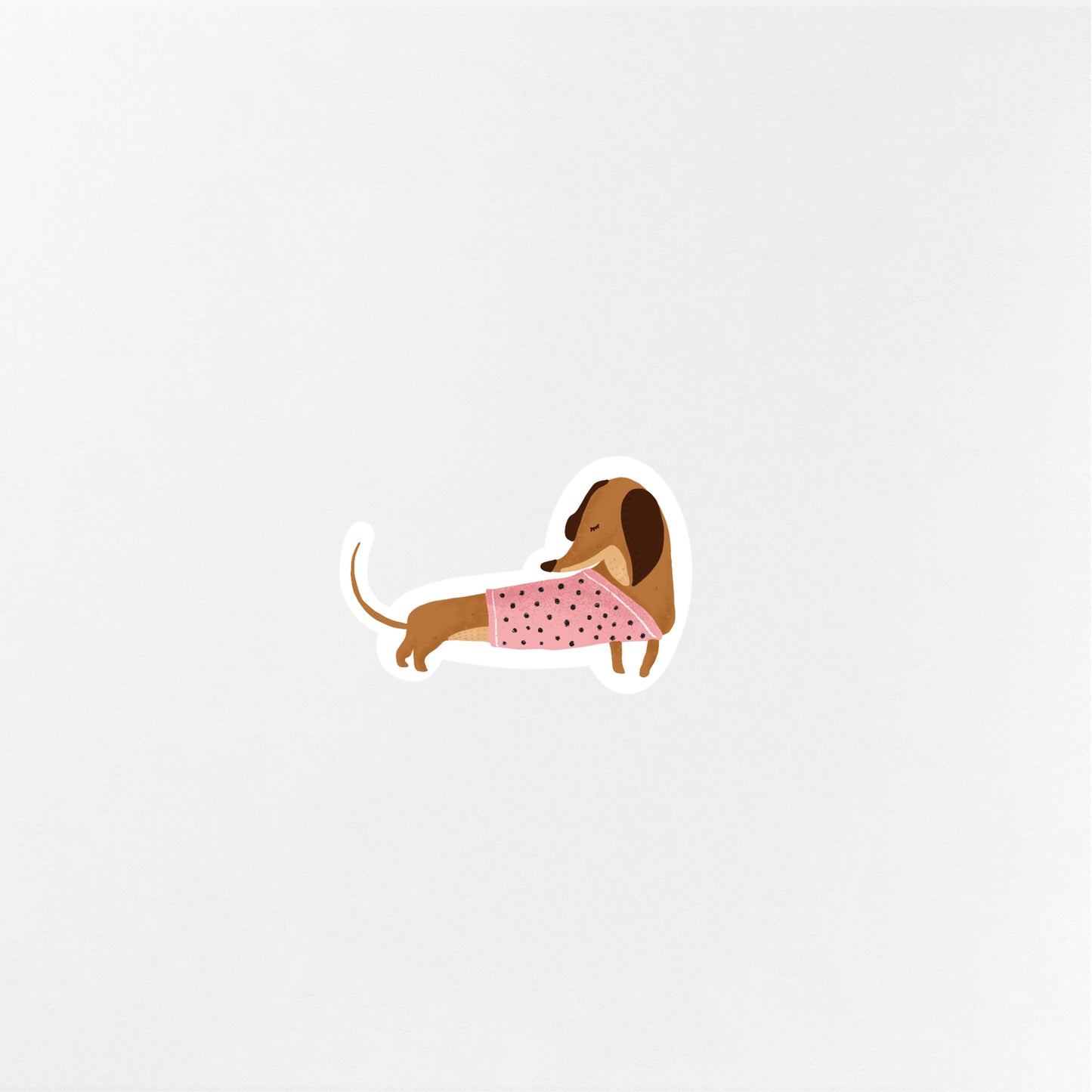 Dachshund Spotted Sweater Sticker