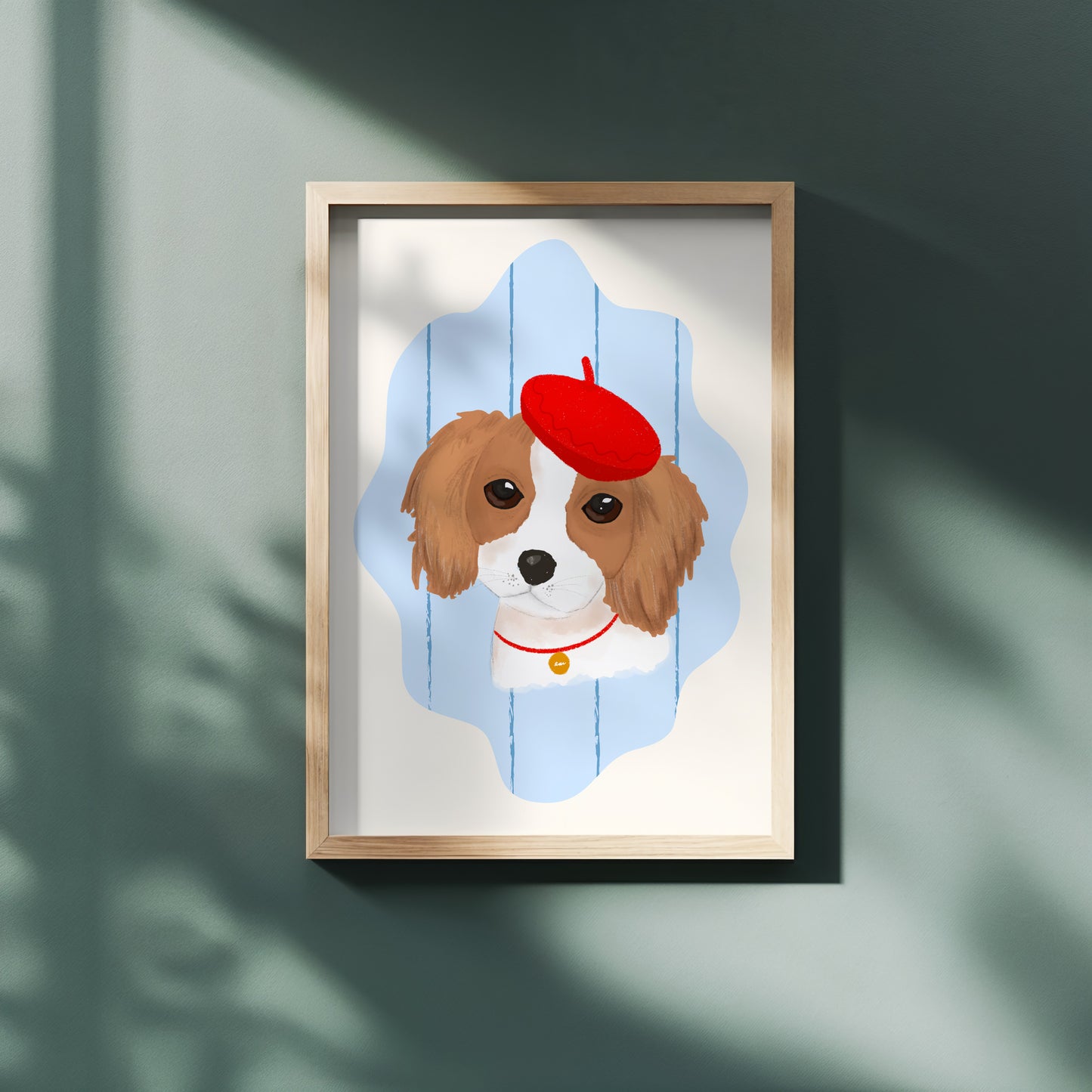 CAVALIER SPANIEL WEARING A BERET