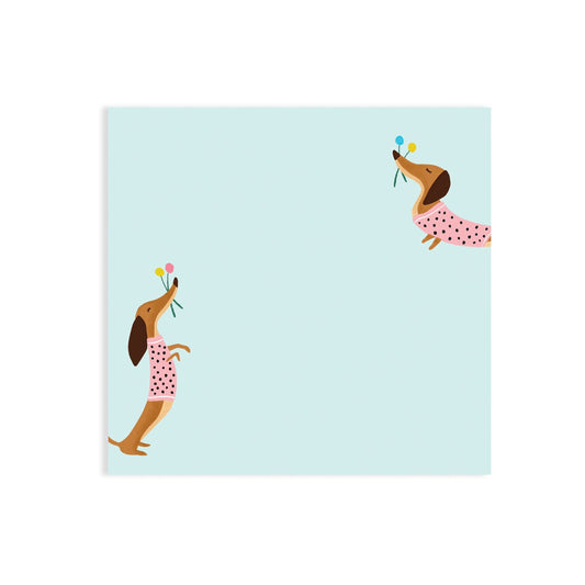 PLAYFUL DACHSHUND STICKY NOTES
