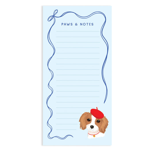 CAVALIER SPANIEL PAW-FECT LIST PAD