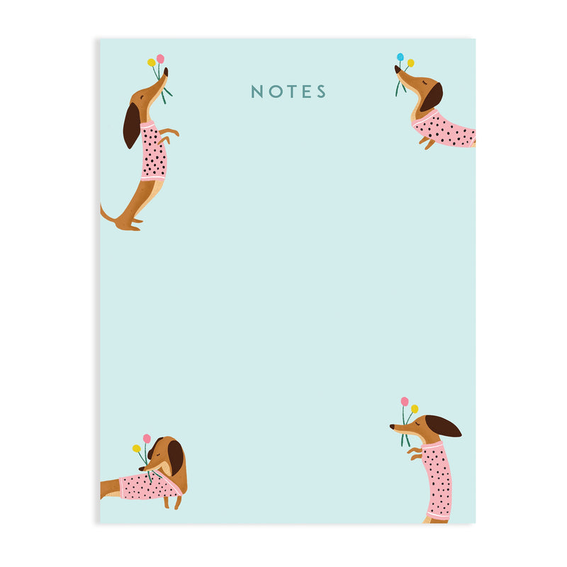PLAYFUL DACHSHUND NOTEPAD