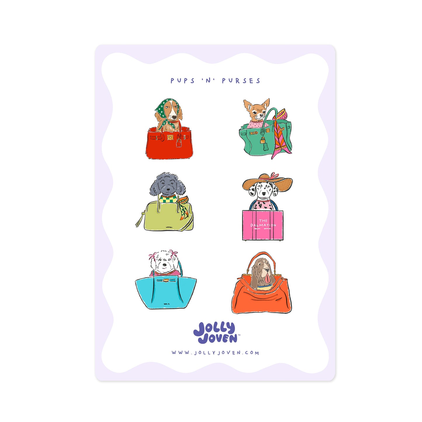 PUPS 'N' PURSES STICKER SHEET