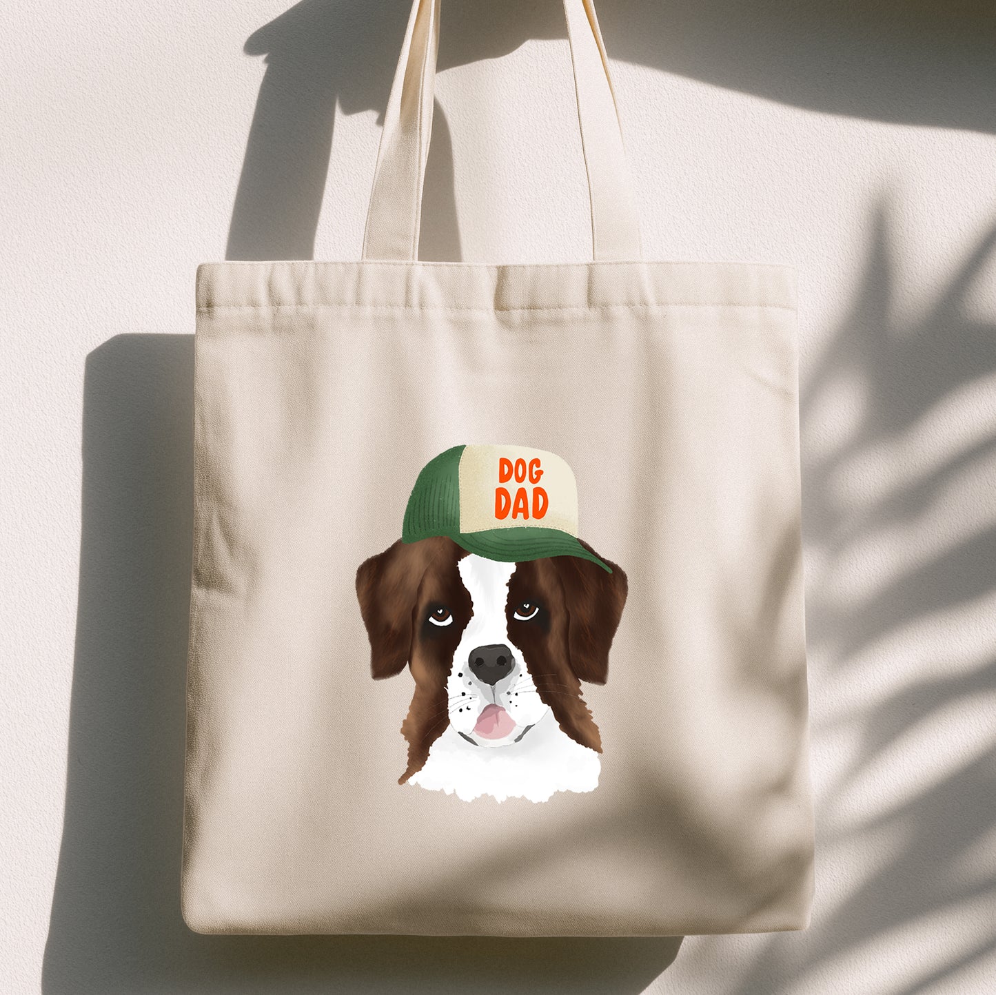 ST BERNARDS DOG DAD TOTE