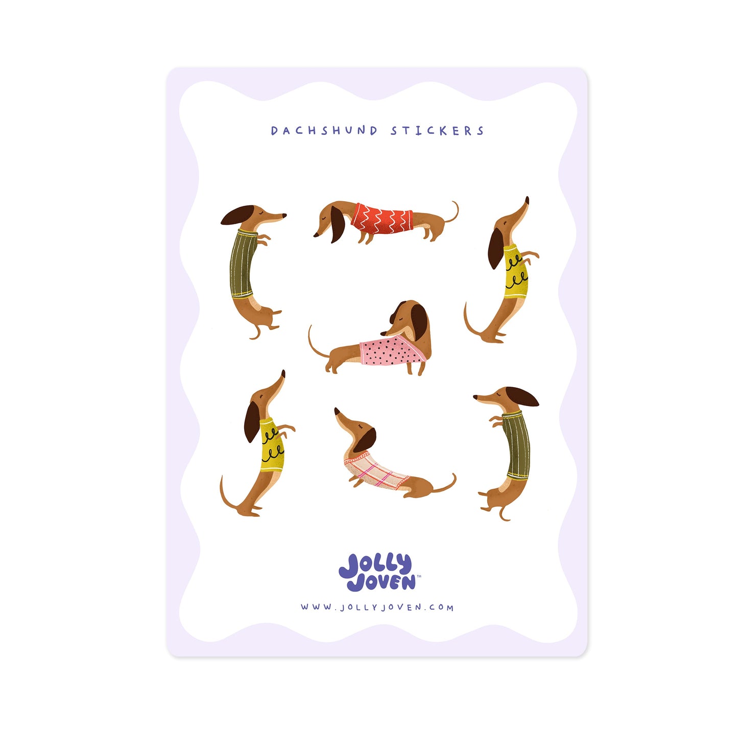 DACHSHUND STICKER SHEET
